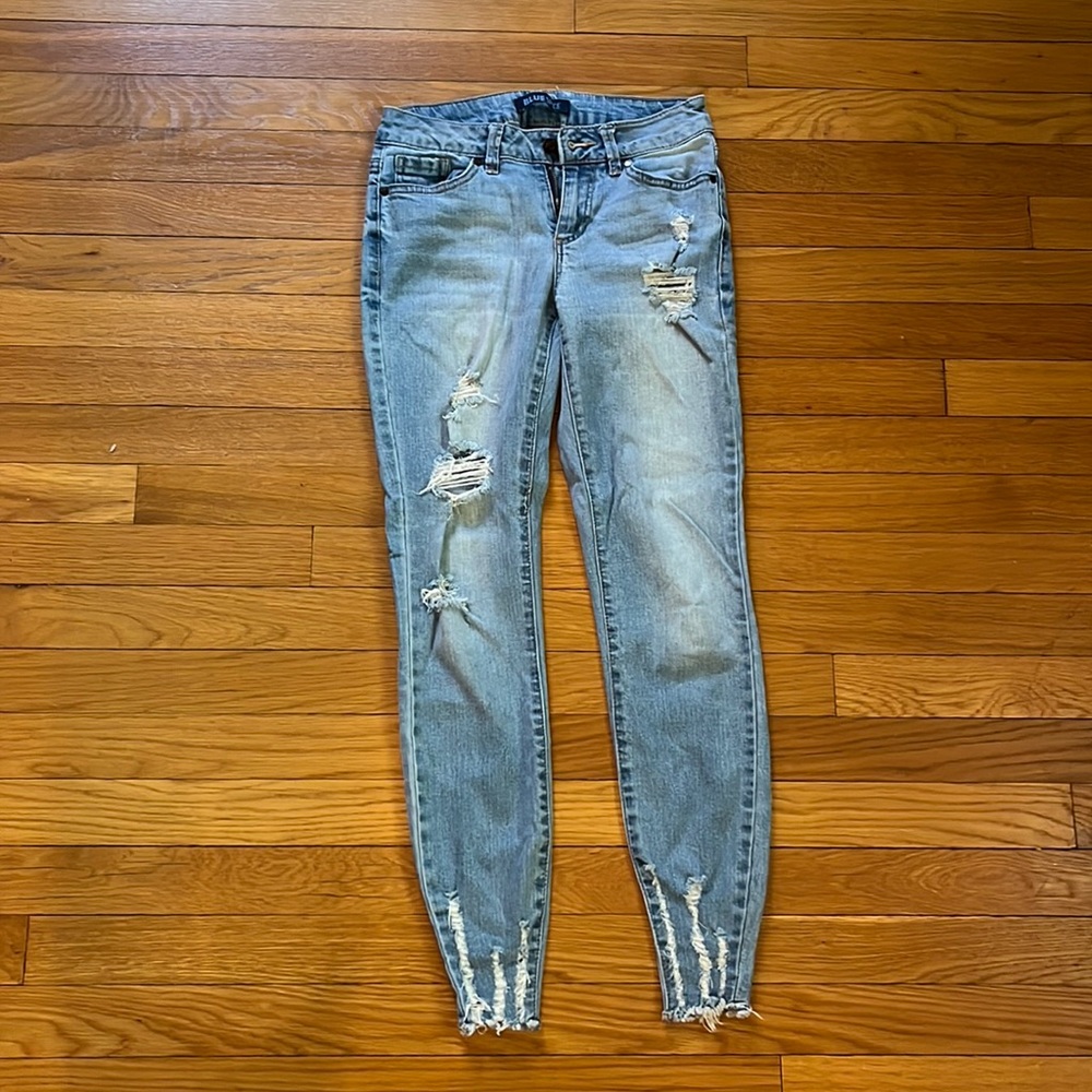 Light wash ripped jeans